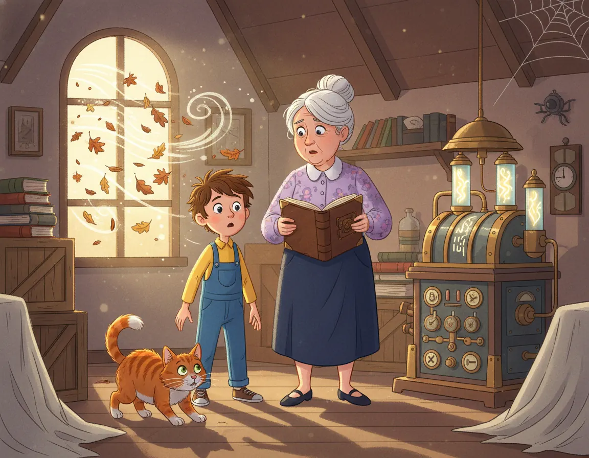 The Whimsical Weather Machine, illustration for page 9
