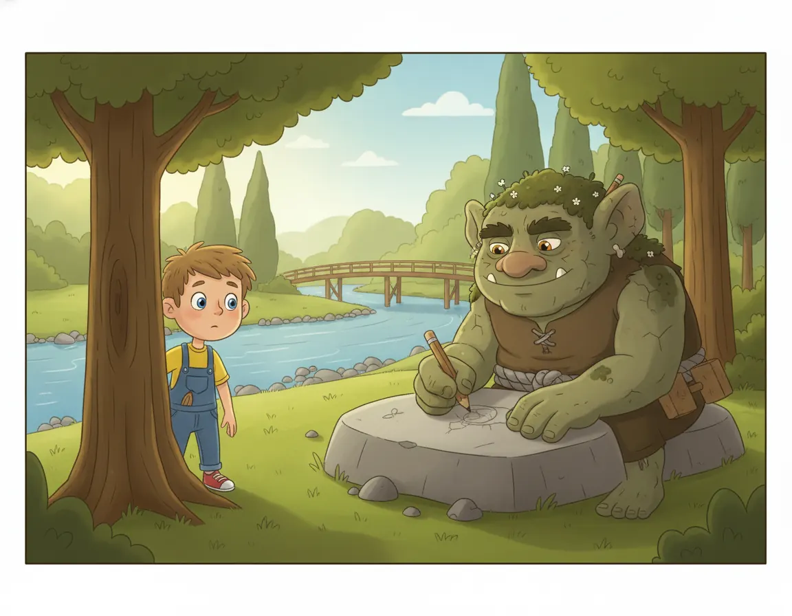 The Bridge-Builder Troll, illustration for page 2