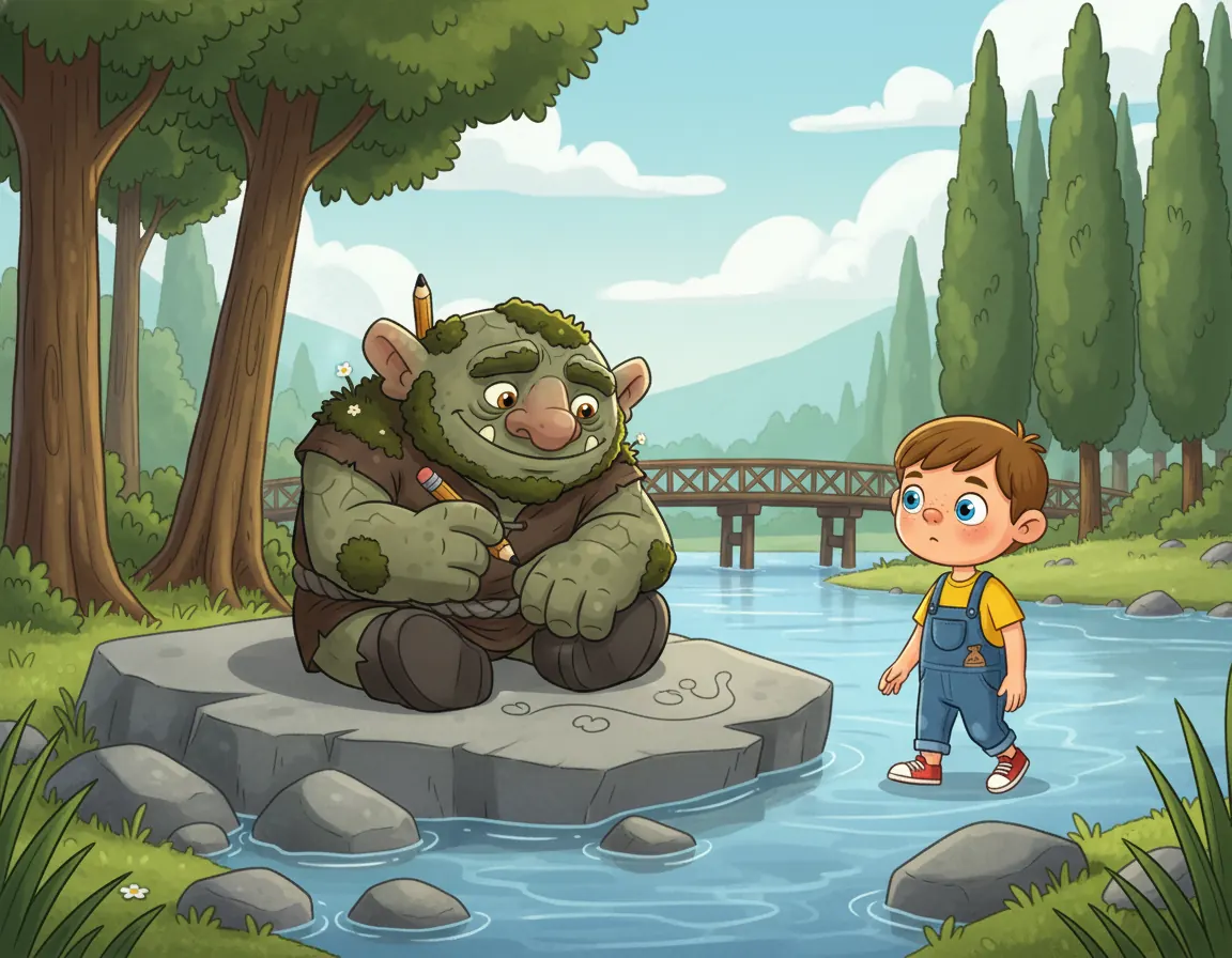 The Bridge-Builder Troll, illustration for page 3