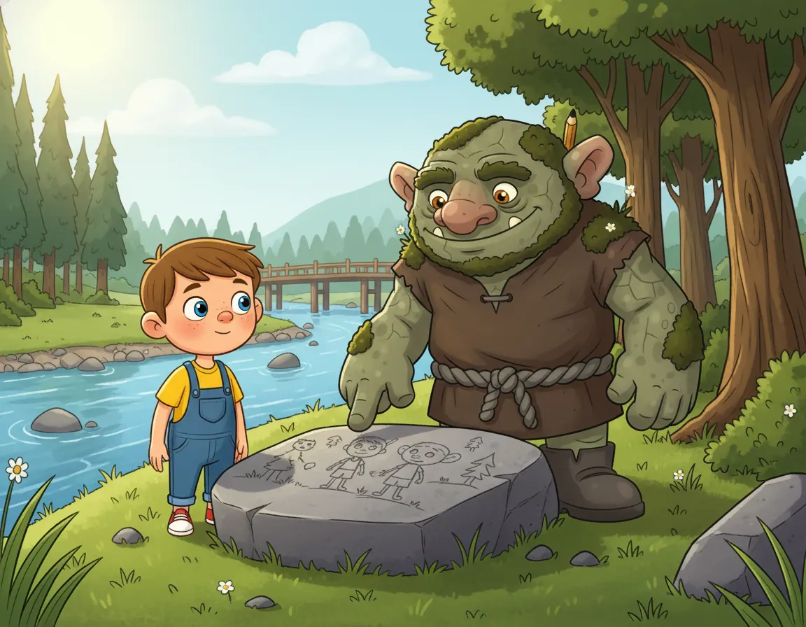 The Bridge-Builder Troll, illustration for page 4