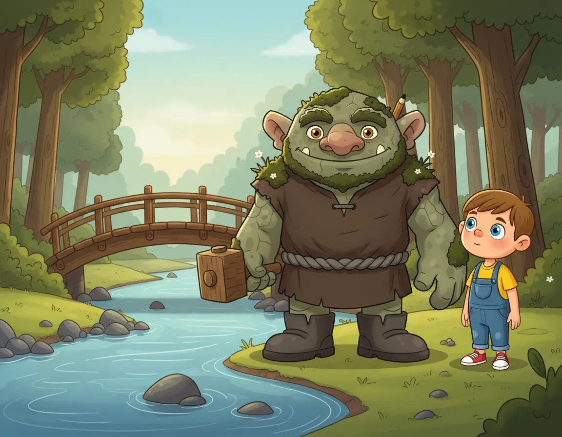 The Bridge-Builder Troll, illustration for page 7