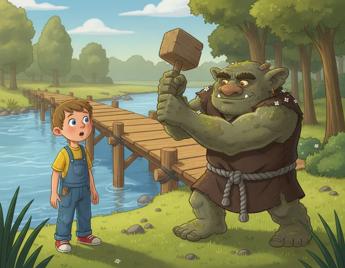 The Bridge-Builder Troll, illustration for page 8