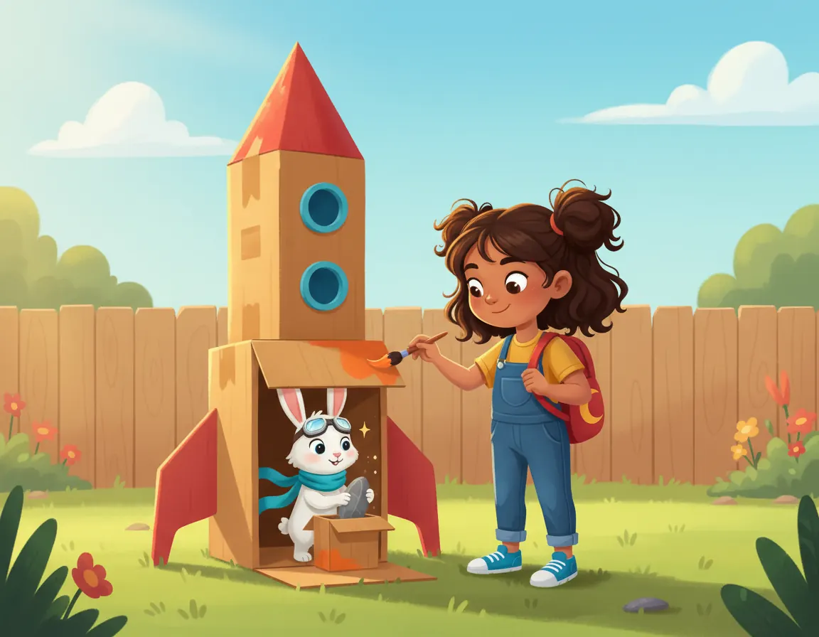 Ravi's Moon Adventure, illustration for page 4