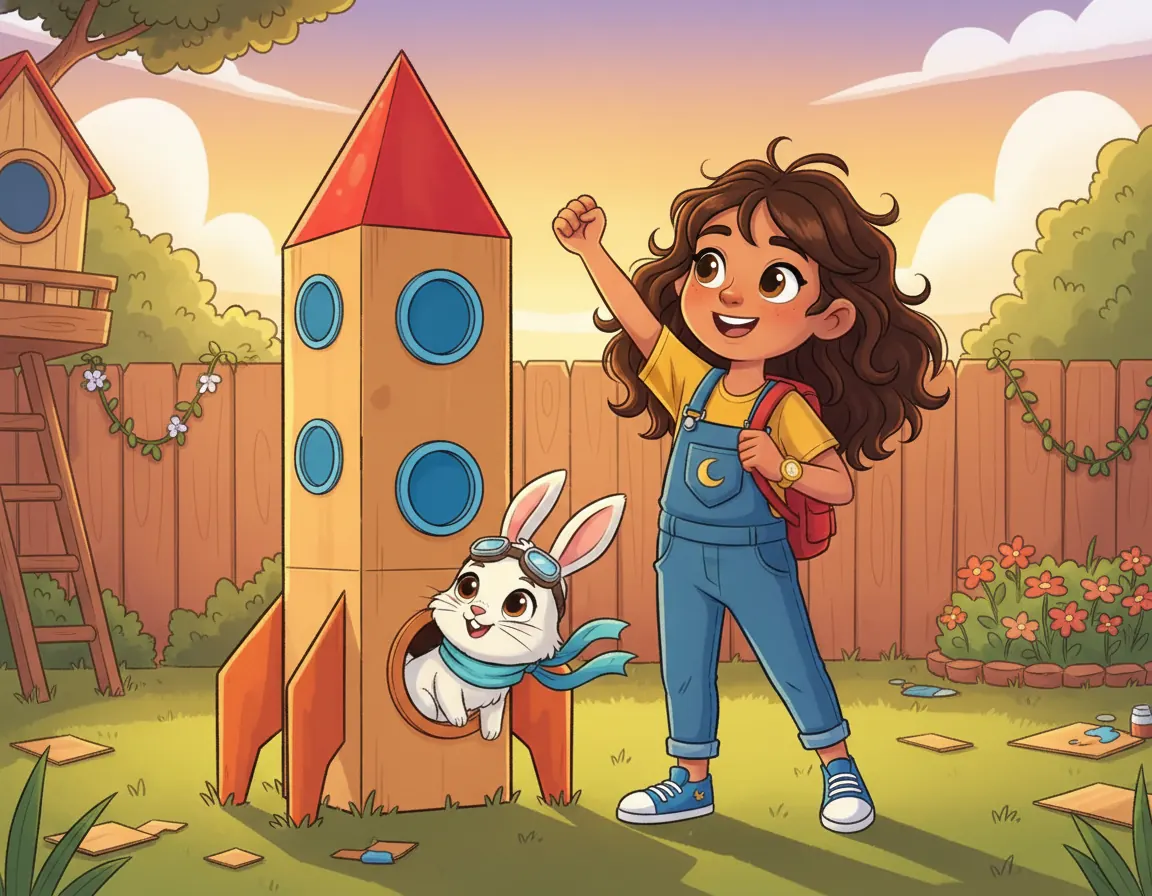 Ravi's Moon Adventure, illustration for page 5