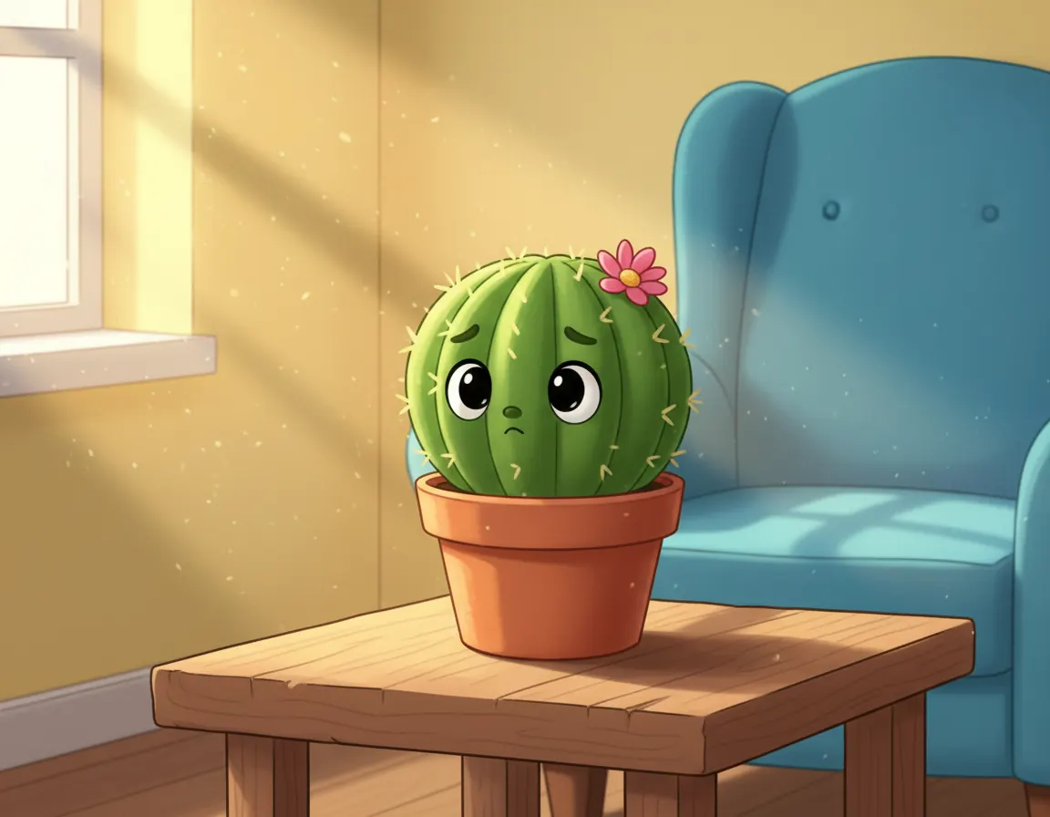 Kaktus's Cozy Hug, illustration for page 1