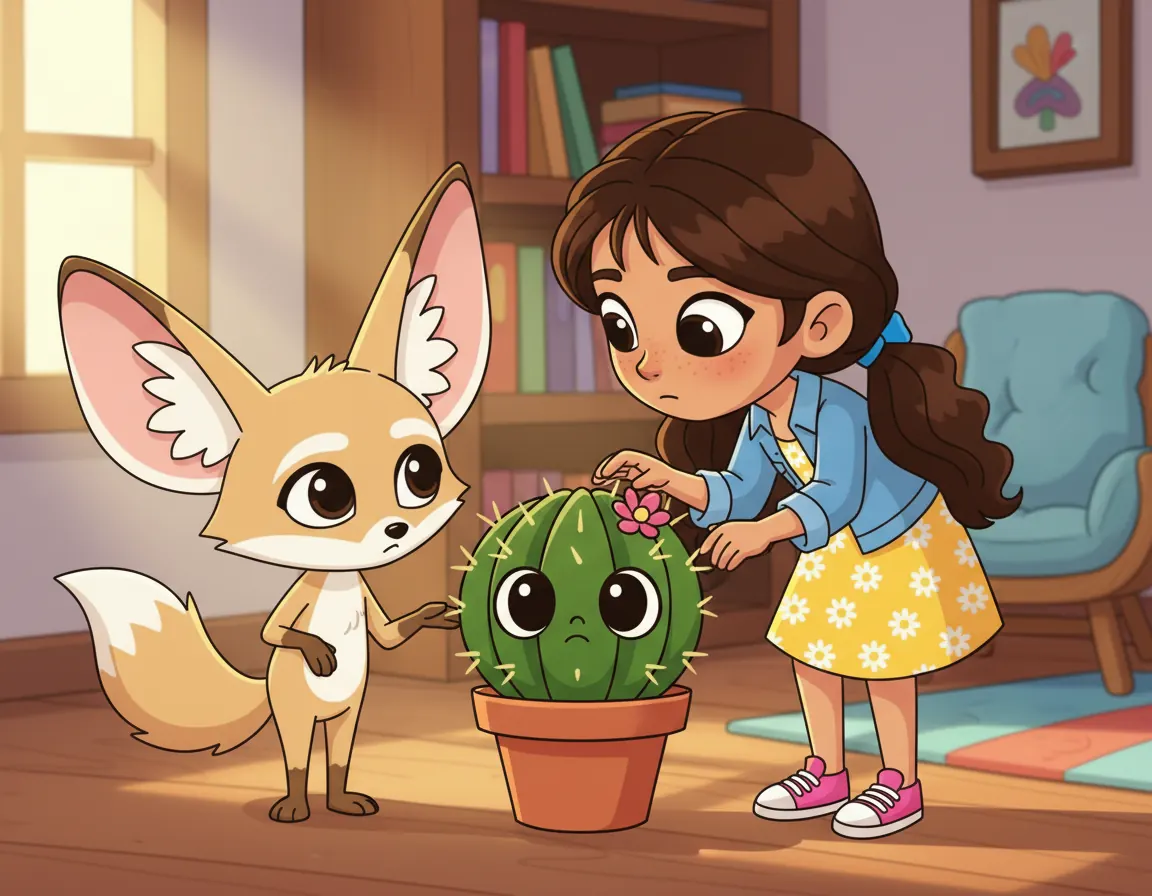 Kaktus's Cozy Hug, illustration for page 3