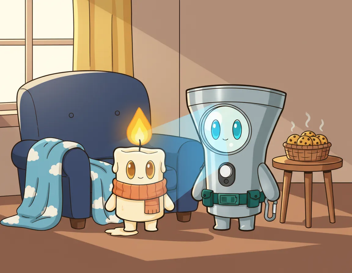 Candle's Cozy Secret, illustration for page 1