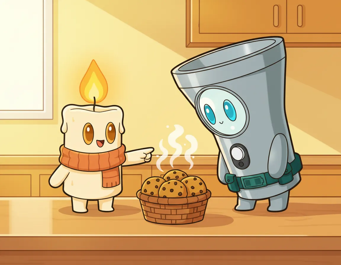 Candle's Cozy Secret, illustration for page 5