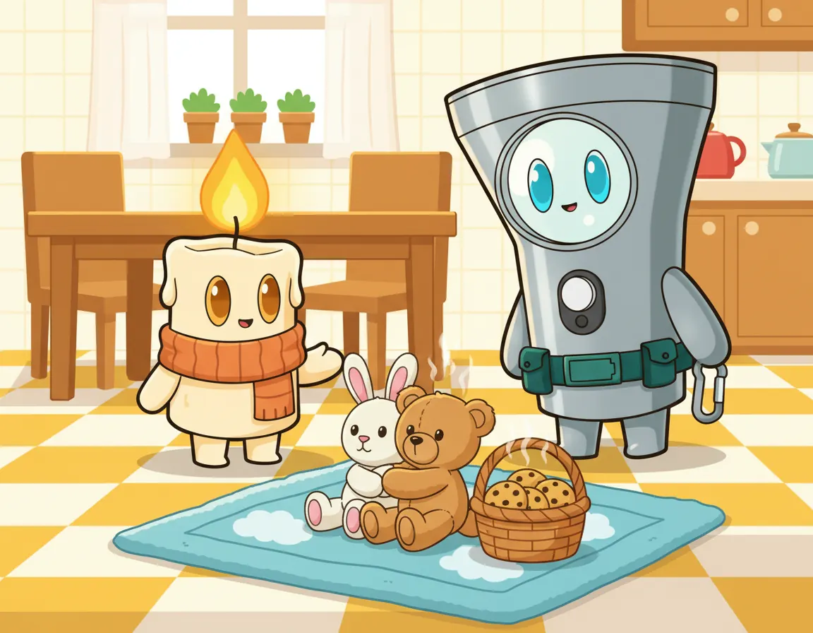 Candle's Cozy Secret, illustration for page 6