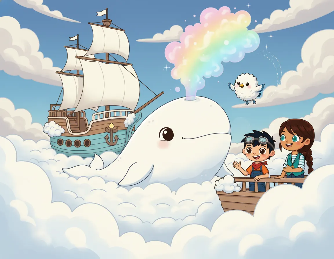 Asha's Cloud Ship Adventure, illustration for page 8