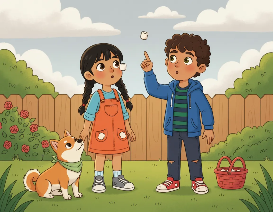 The Marshmallow Rain Day, illustration for page 2