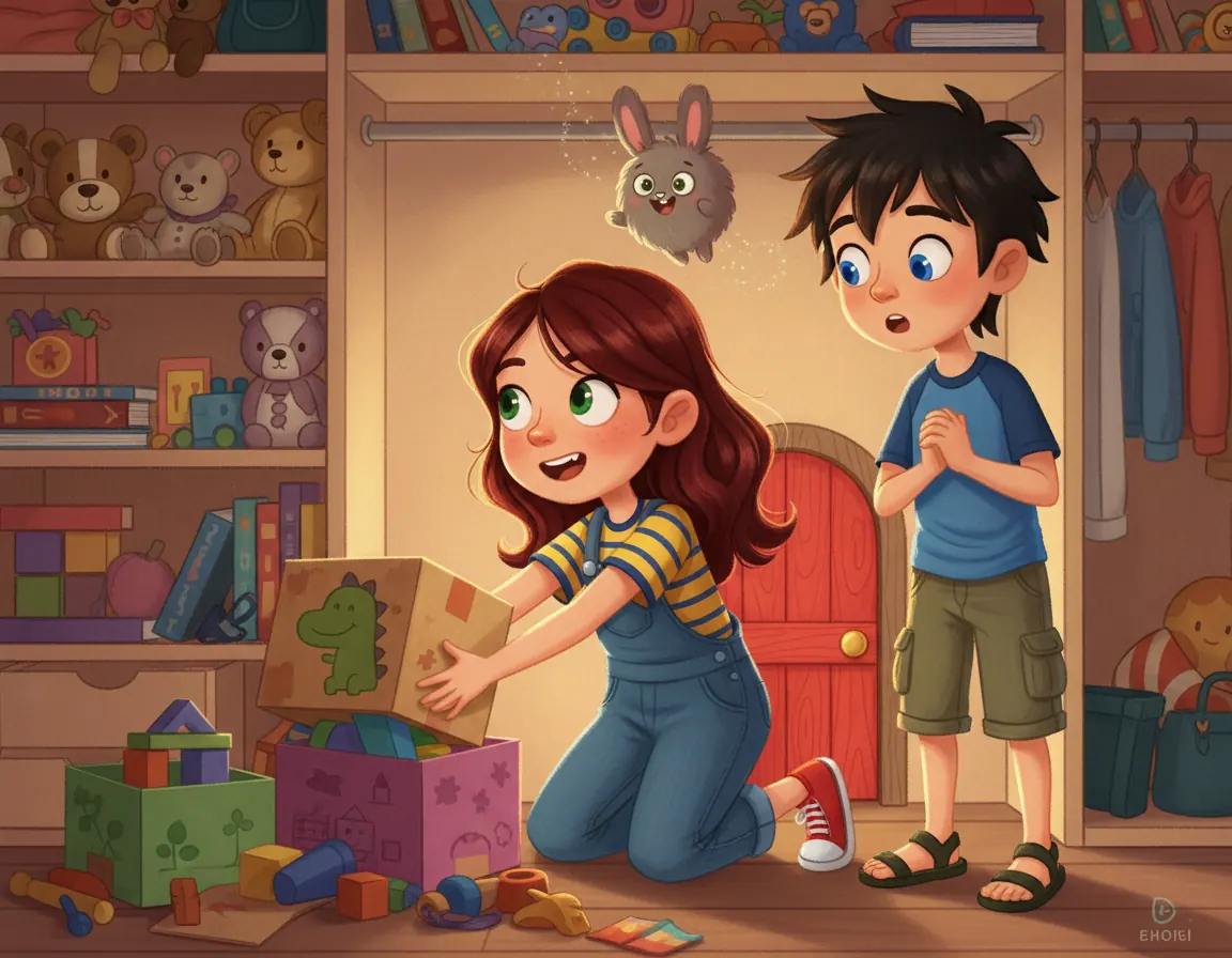The Hidden Closet Door, illustration for page 1