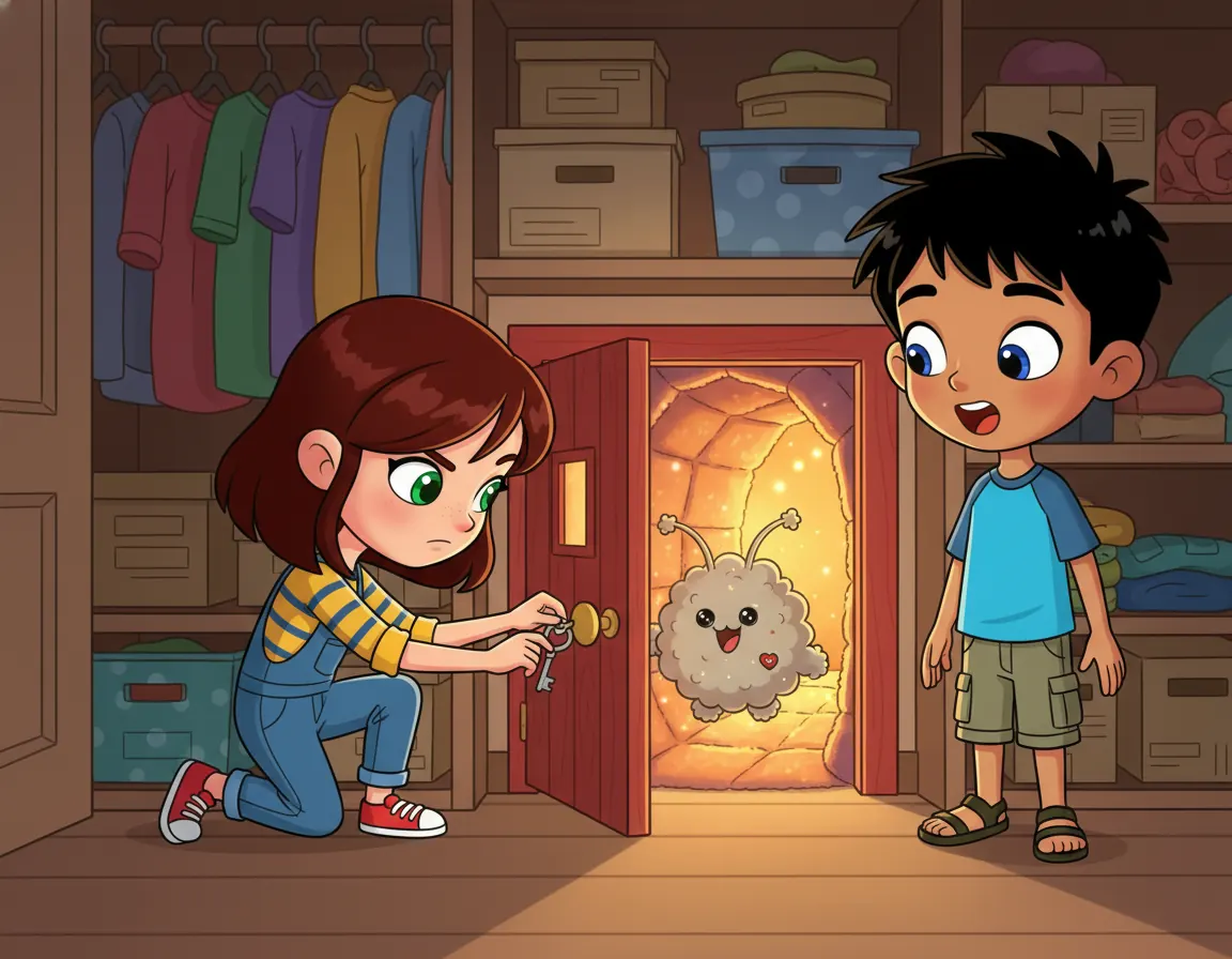 The Hidden Closet Door, illustration for page 10