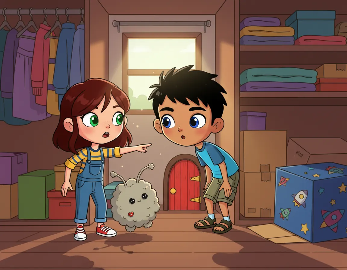 The Hidden Closet Door, illustration for page 2