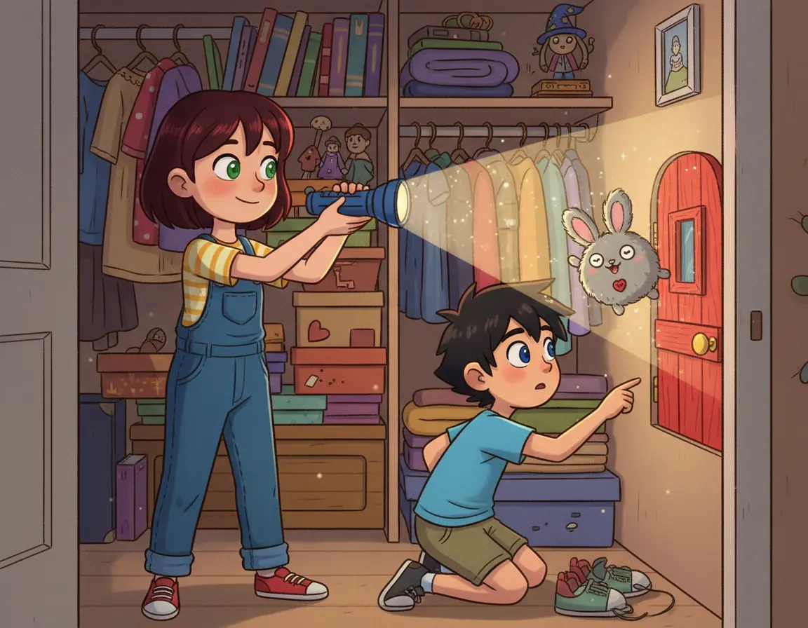 The Hidden Closet Door, illustration for page 6