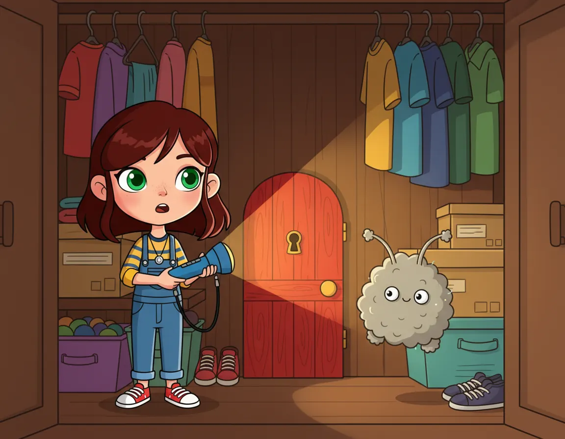 The Hidden Closet Door, illustration for page 7