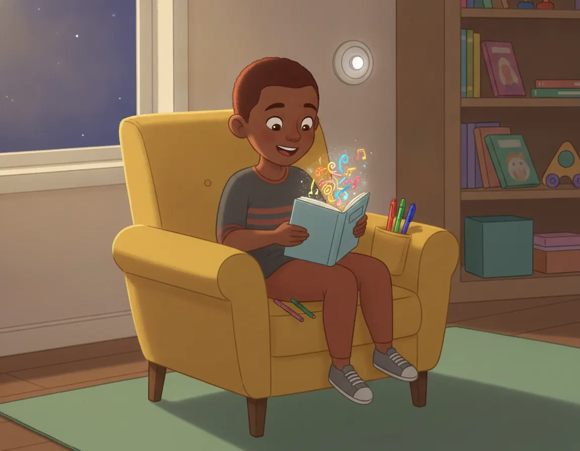 Orion's Wonderful Tunes, illustration for page 10