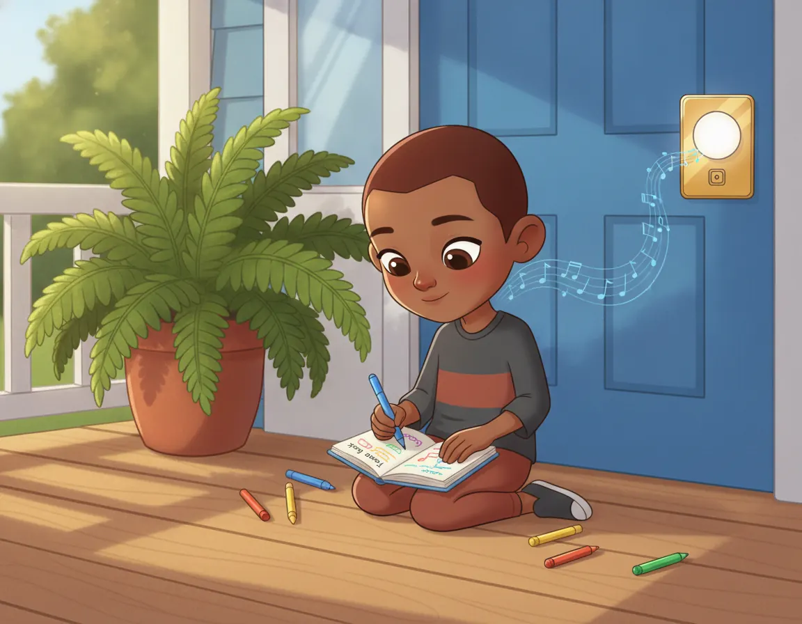 Orion's Wonderful Tunes, illustration for page 7