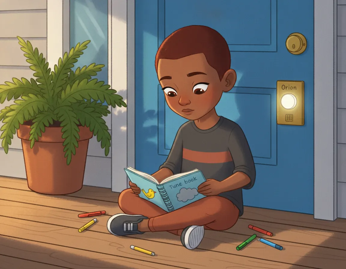 Orion's Wonderful Tunes, illustration for page 8