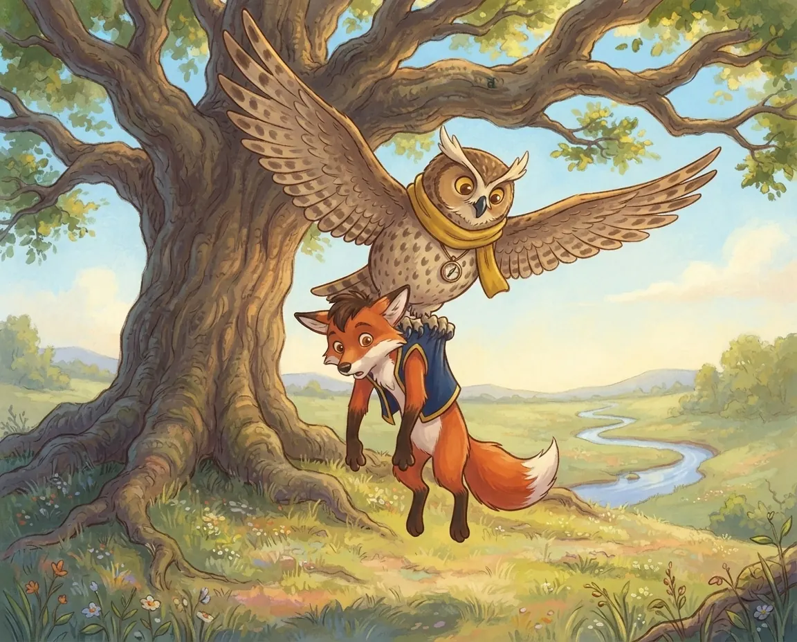 The Flight of the Forest Map, illustration for page 8
