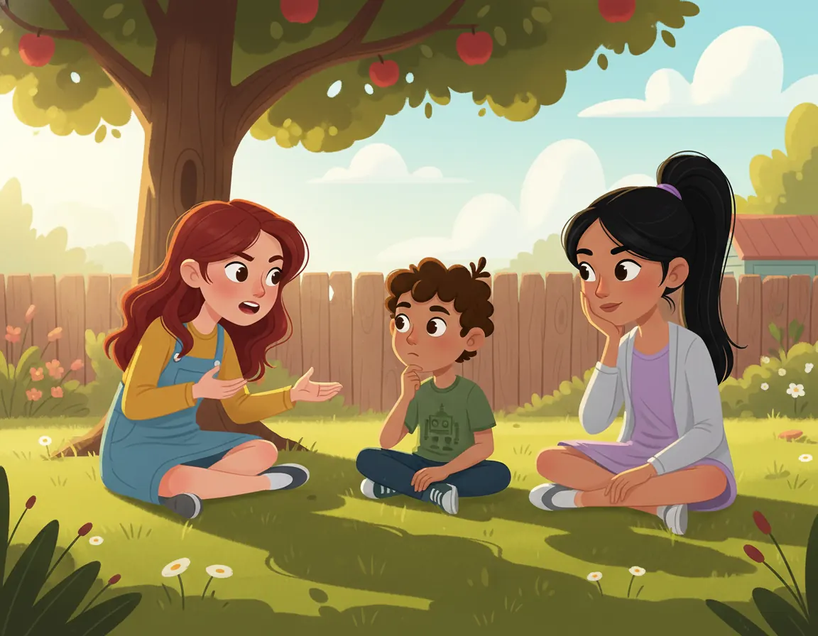 The Listening Friend, illustration for page 1