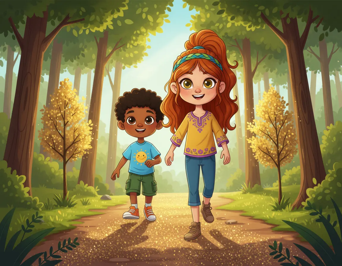 Sparkle Woods Adventure, illustration for page 3