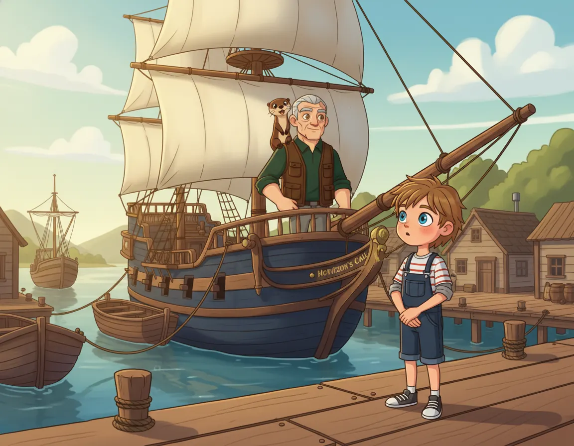 The Harbor of Lost Echoes, illustration for page 2