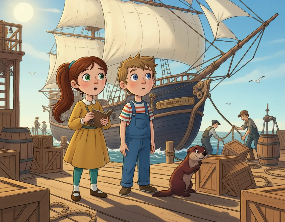 The Harbor of Lost Echoes, illustration for page 3