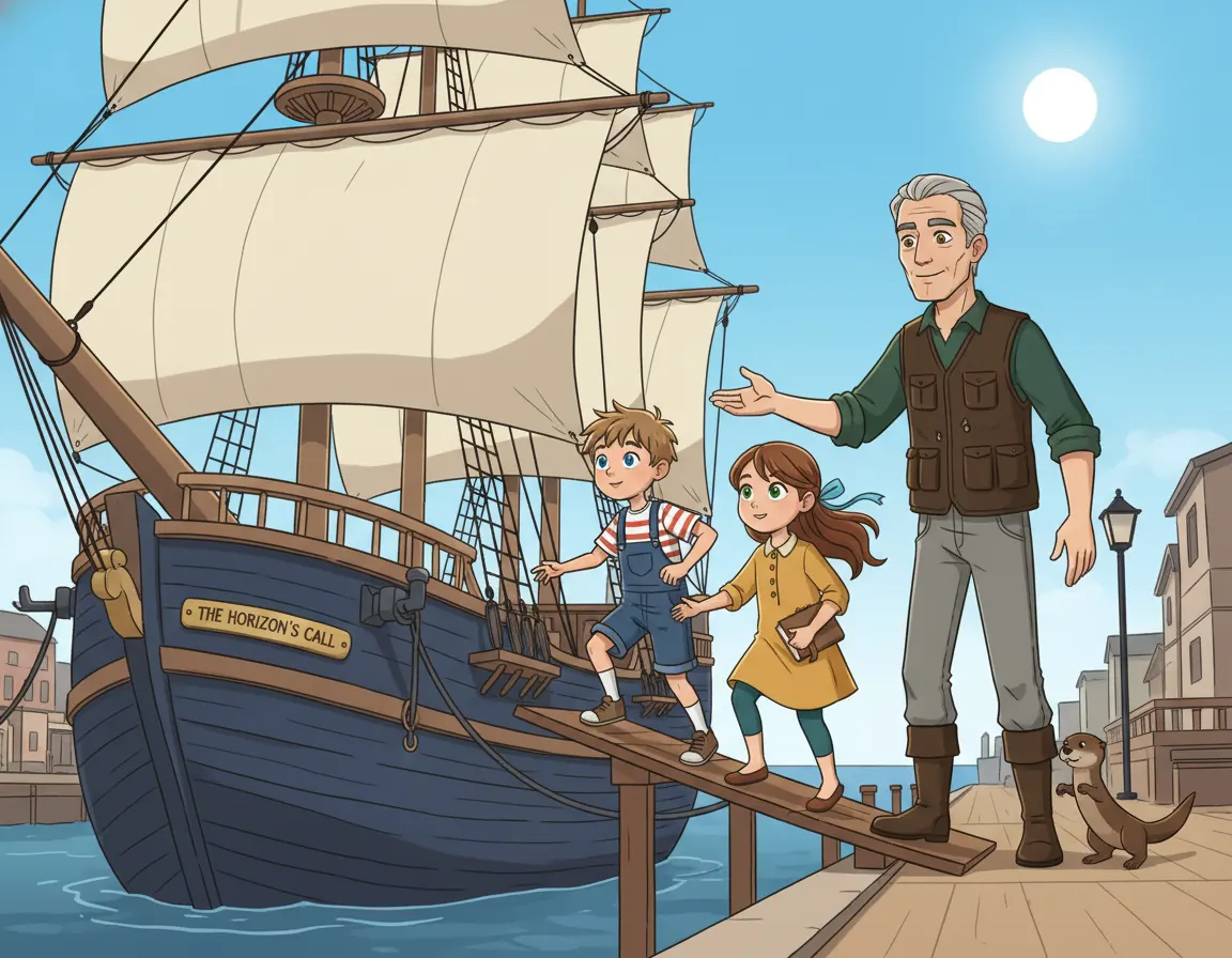 The Harbor of Lost Echoes, illustration for page 6