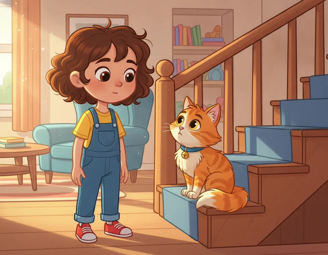 The Extra Step Mystery, illustration for page 1