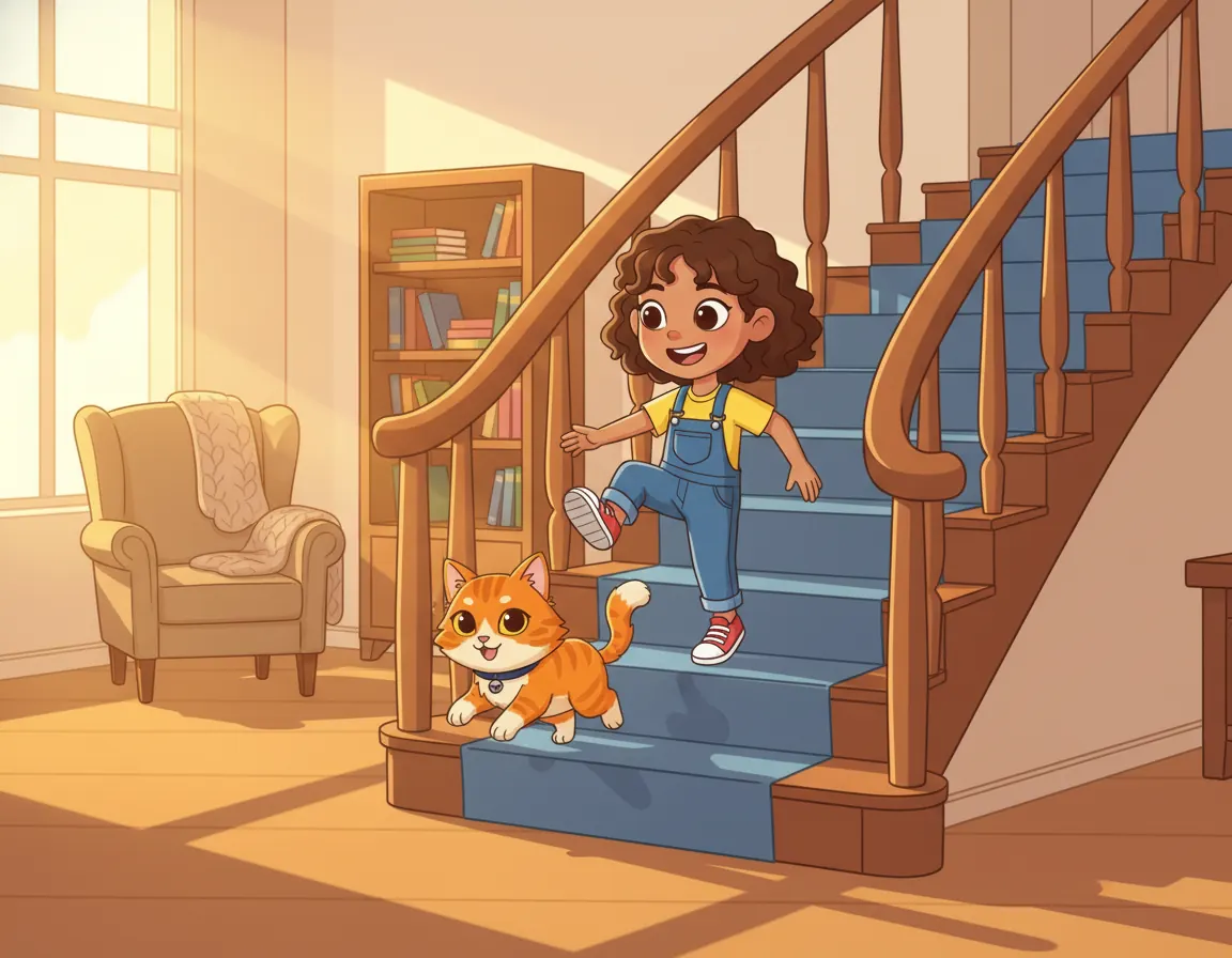 The Extra Step Mystery, illustration for page 10