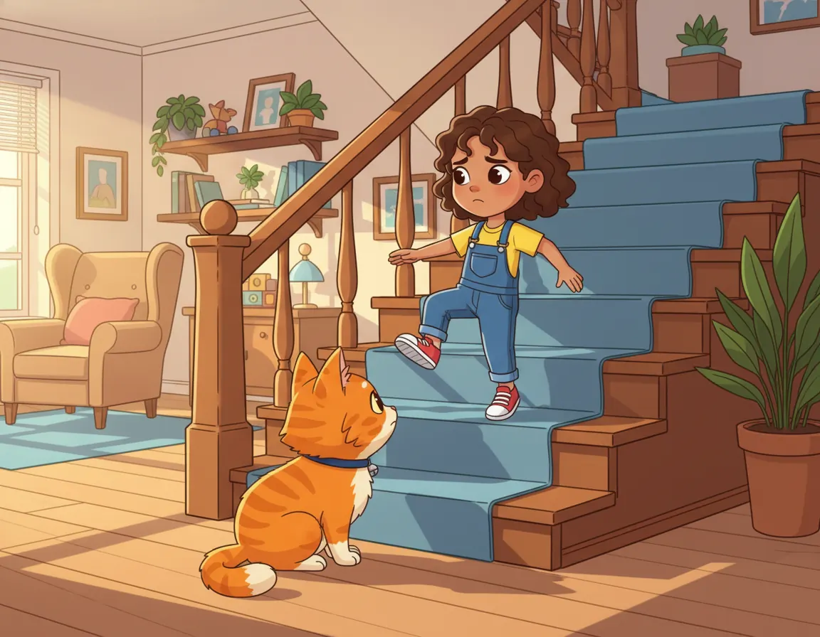 The Extra Step Mystery, illustration for page 2