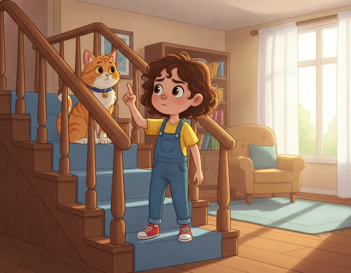 The Extra Step Mystery, illustration for page 3