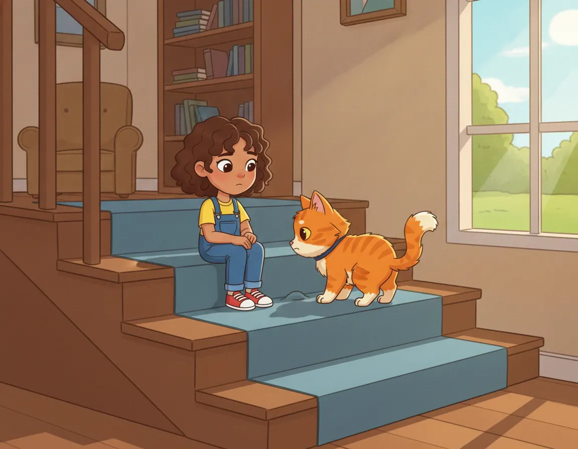 The Extra Step Mystery, illustration for page 6