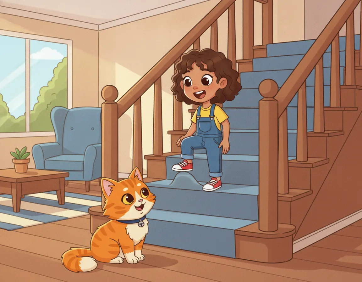 The Extra Step Mystery, illustration for page 8