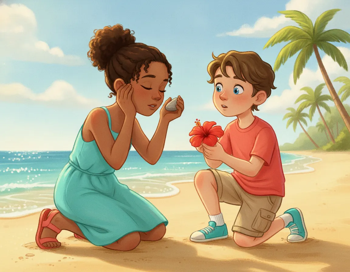 The Echoing Shell's Secret, illustration for page 1