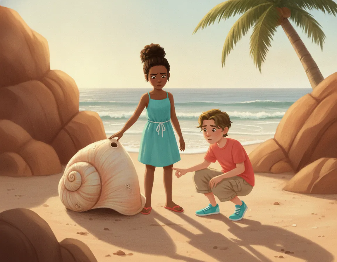 The Echoing Shell's Secret, illustration for page 2