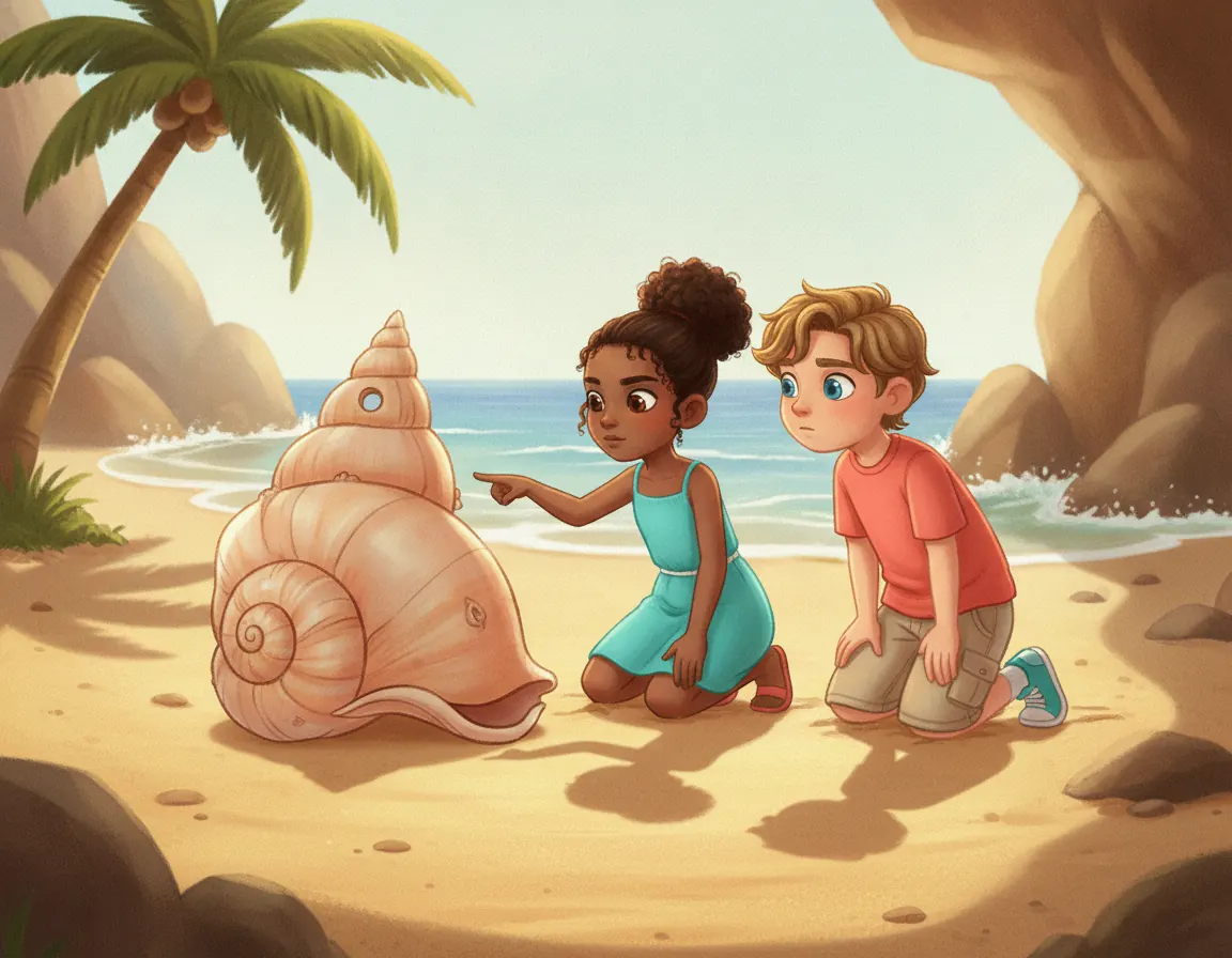 The Echoing Shell's Secret, illustration for page 3