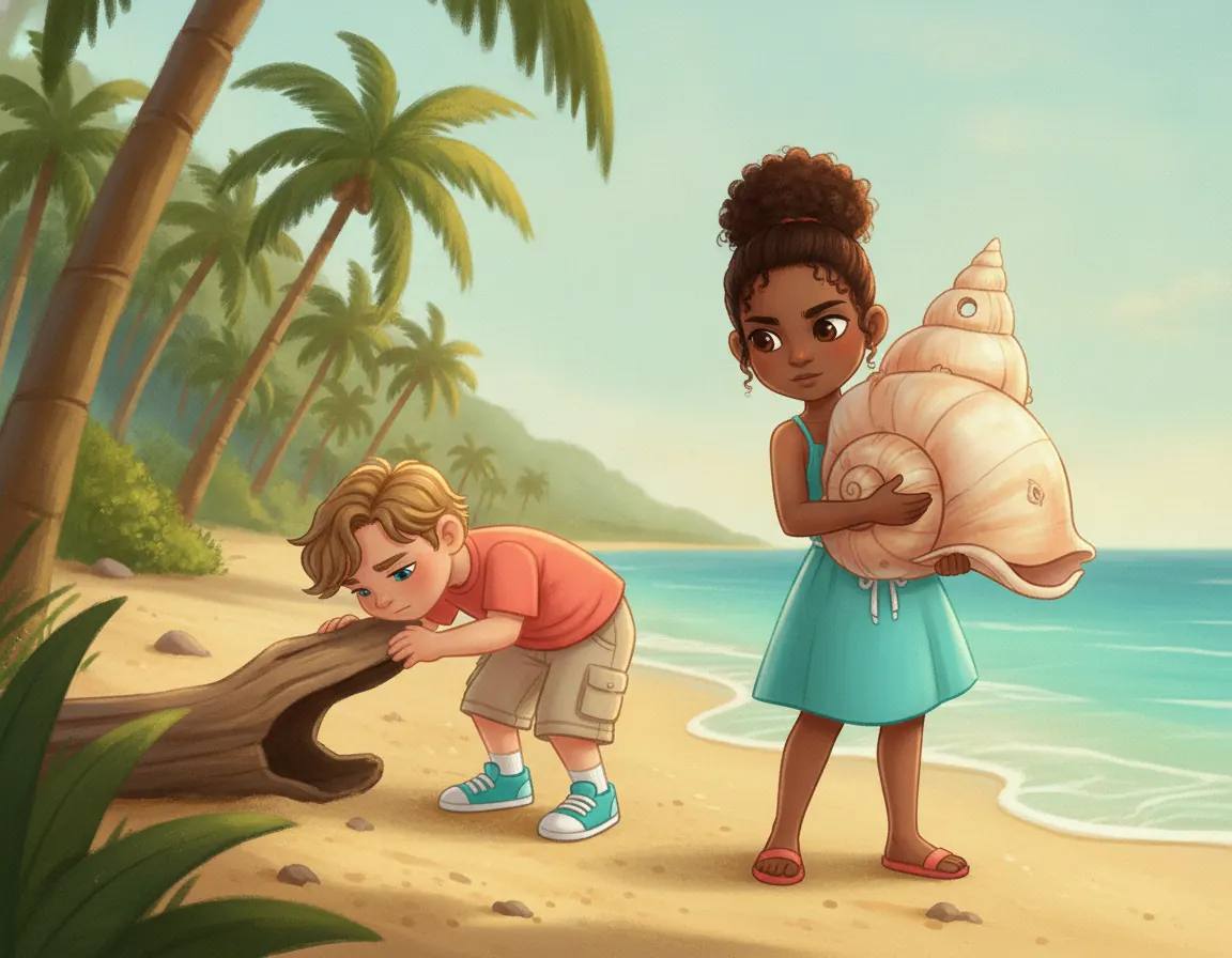 The Echoing Shell's Secret, illustration for page 4