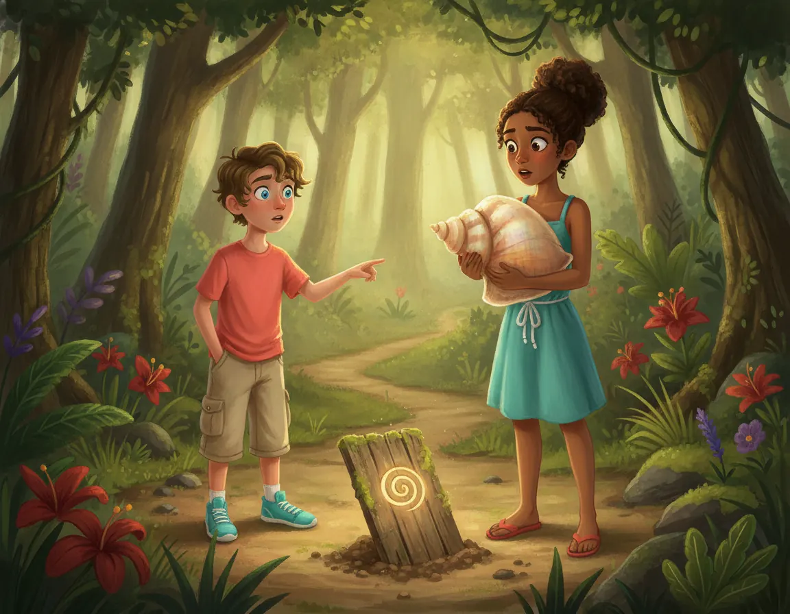 The Echoing Shell's Secret, illustration for page 6
