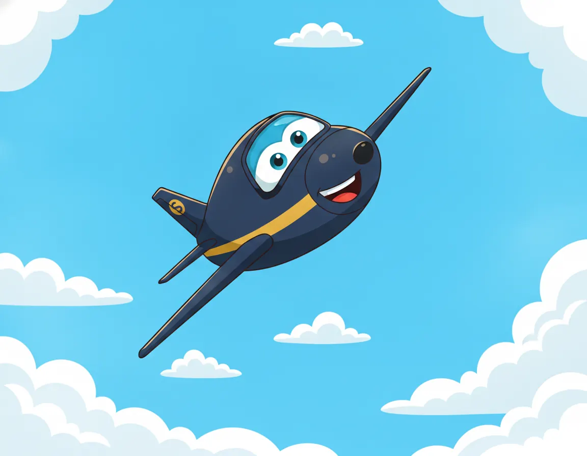 Sky's Big Star Flight, illustration for page 1