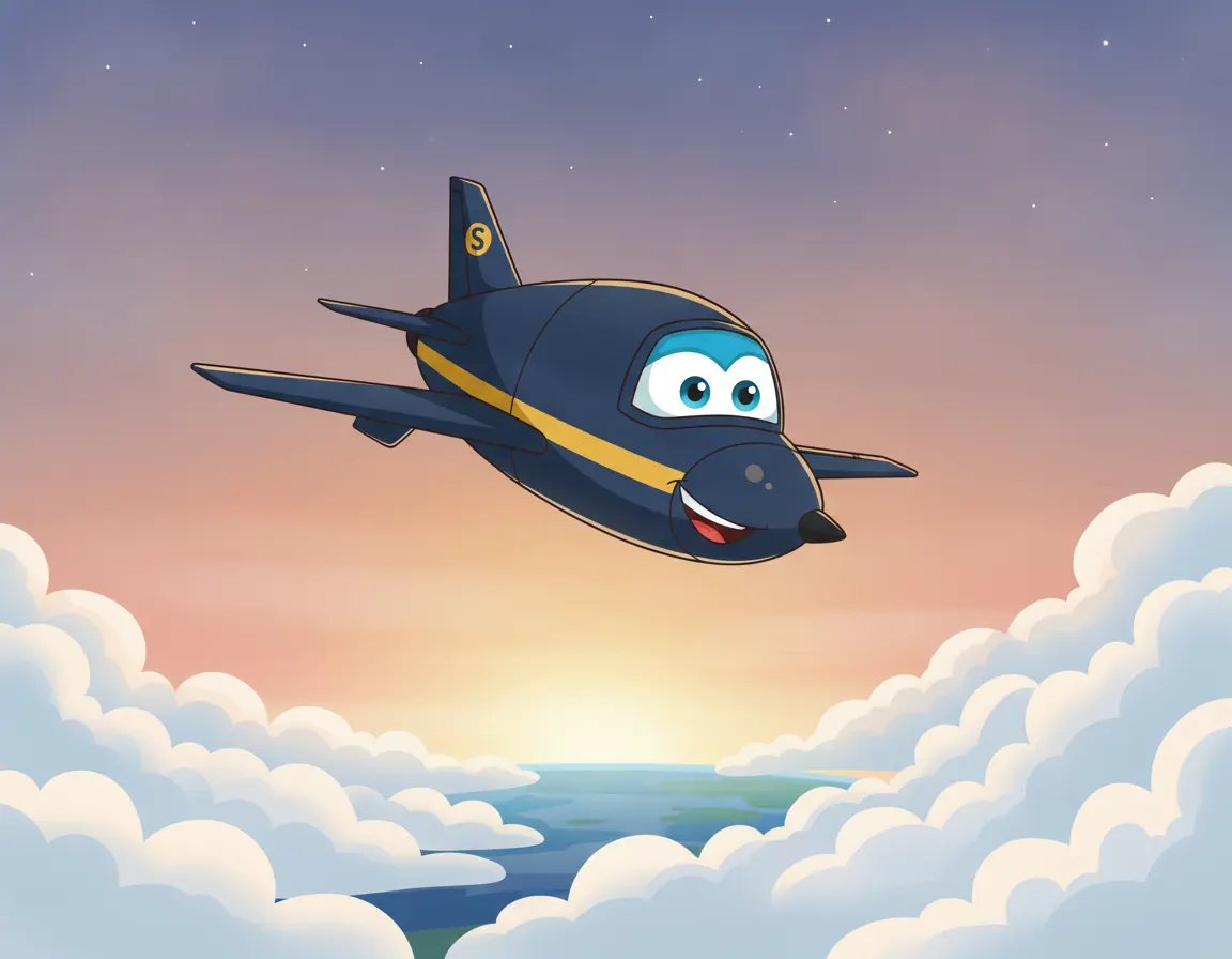 Sky's Big Star Flight, illustration for page 10