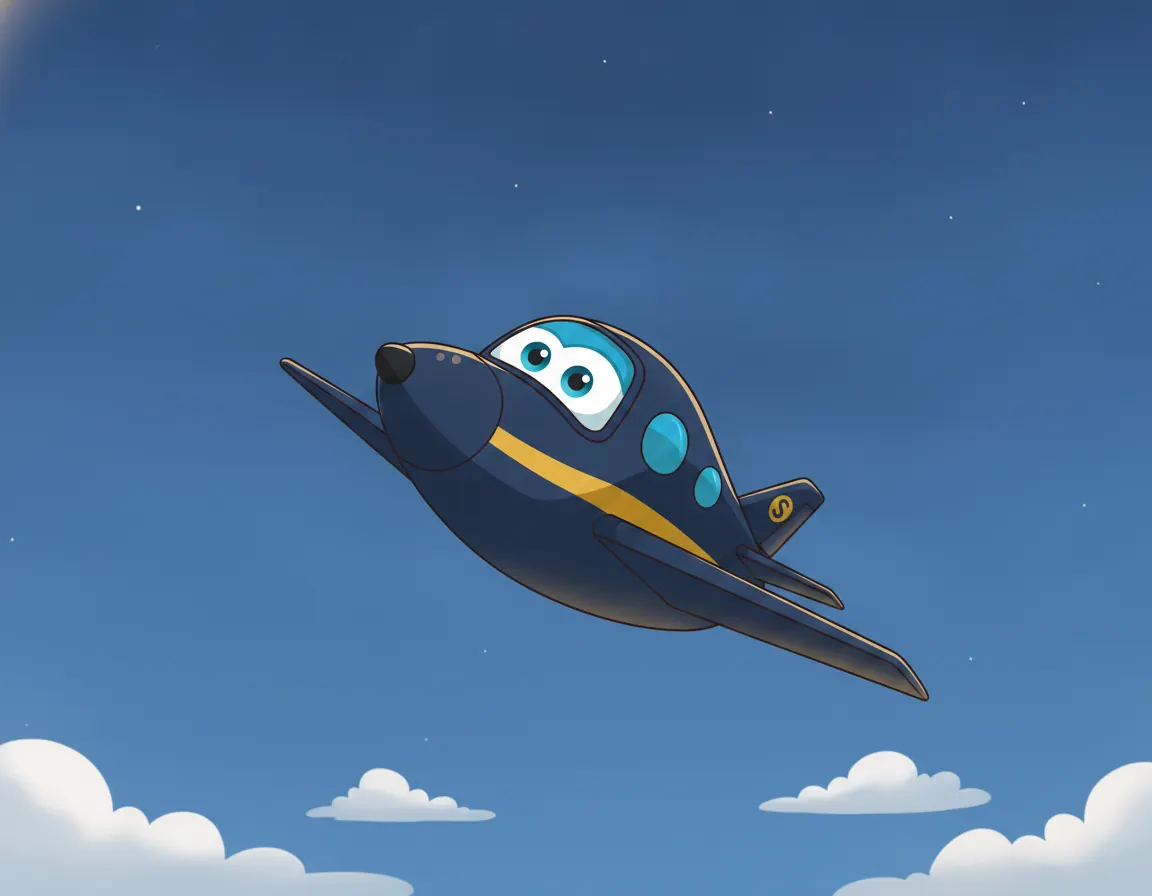 Sky's Big Star Flight, illustration for page 2