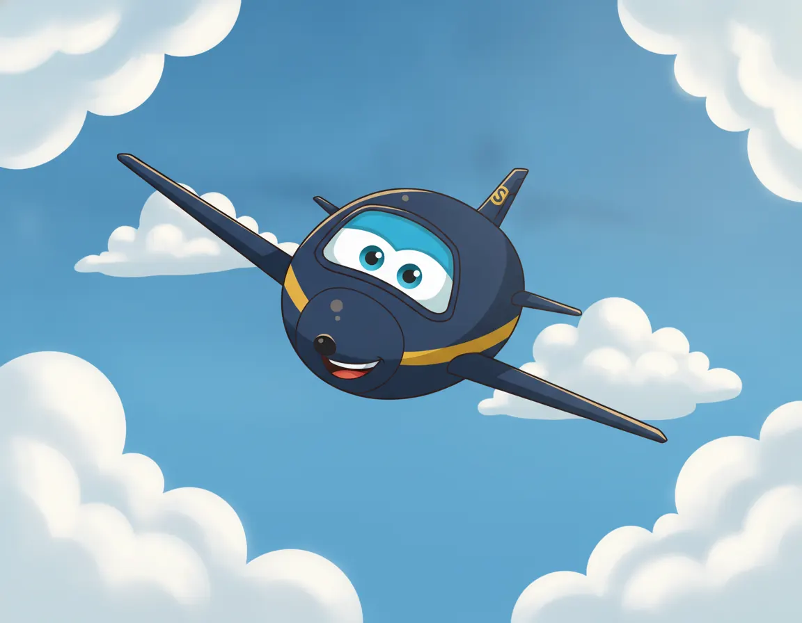 Sky's Big Star Flight, illustration for page 6