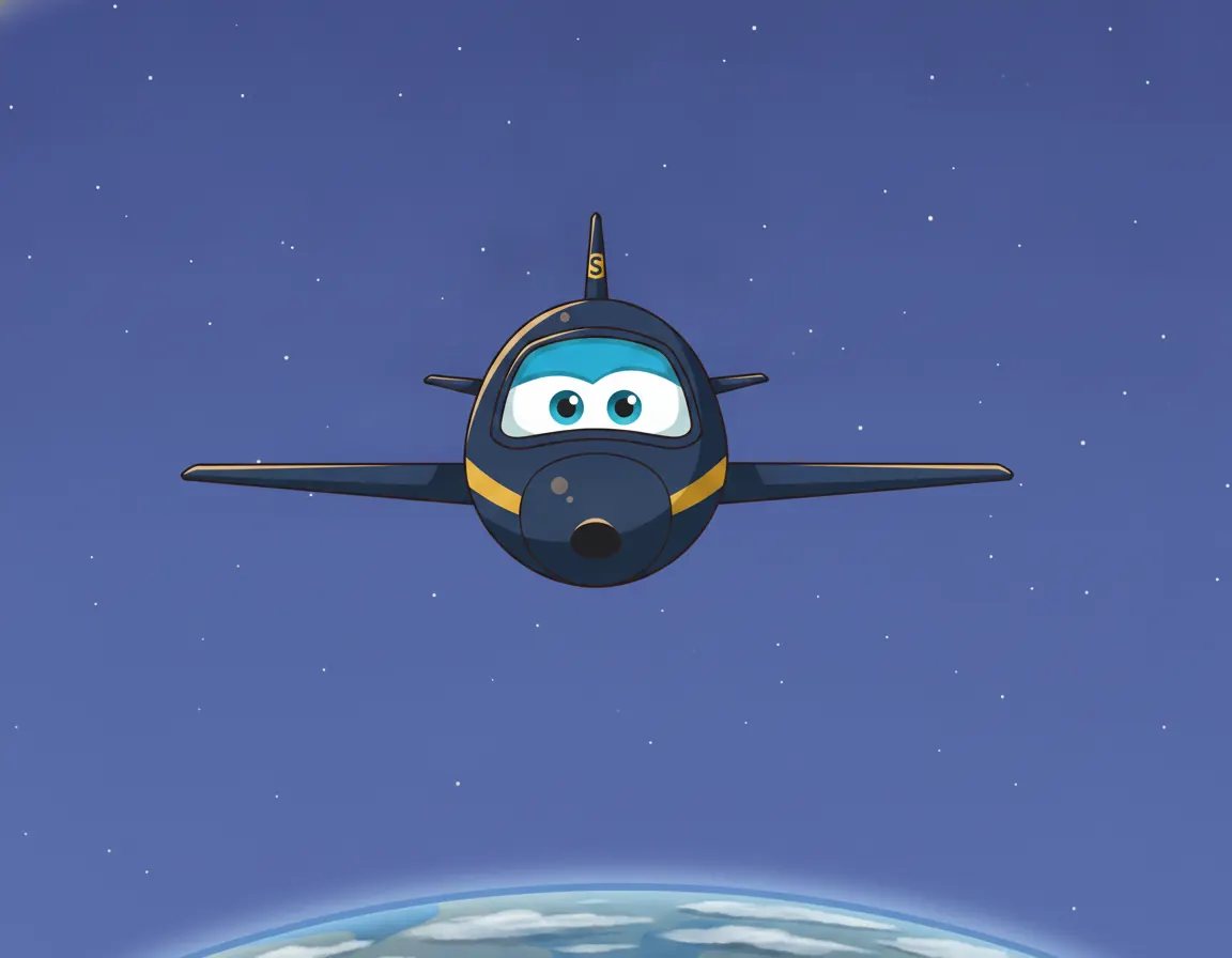 Sky's Big Star Flight, illustration for page 7