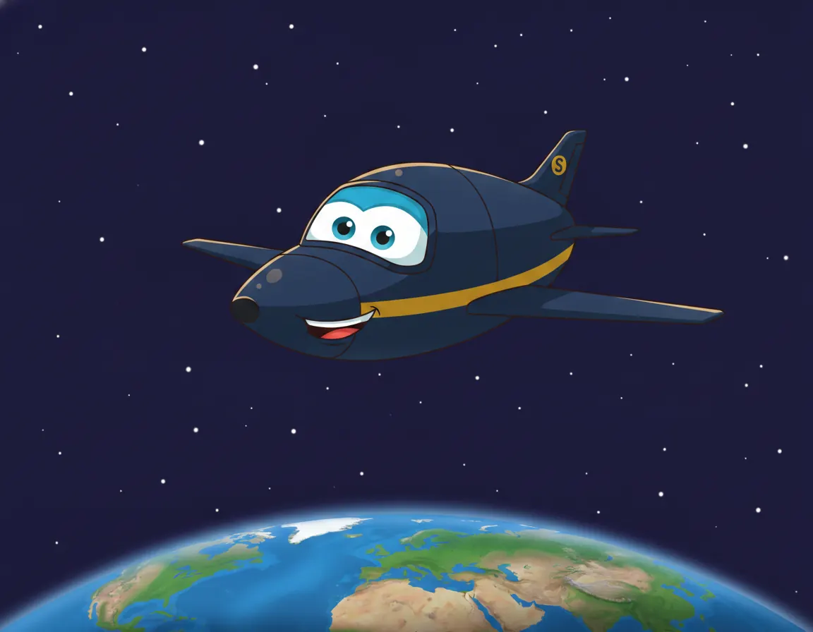 Sky's Big Star Flight, illustration for page 9