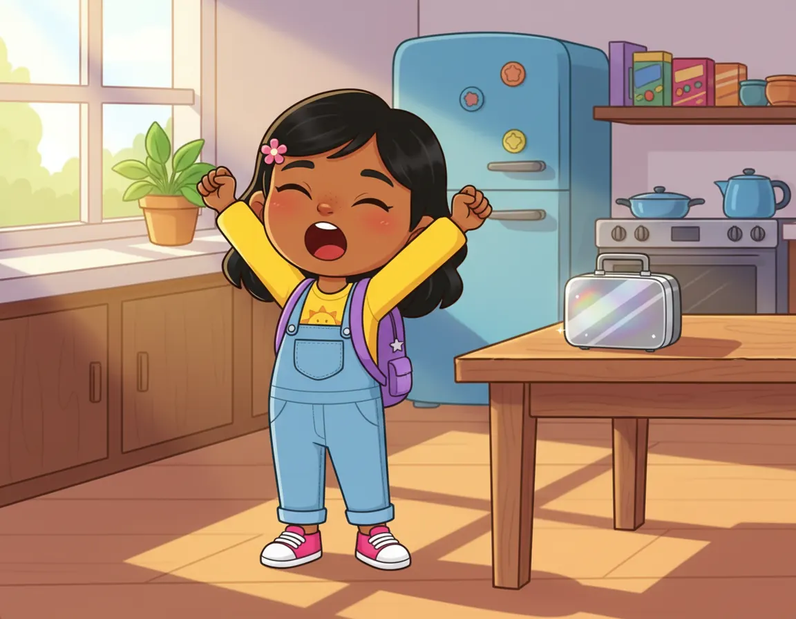 Maya's Marvelous Lunchbox, illustration for page 1