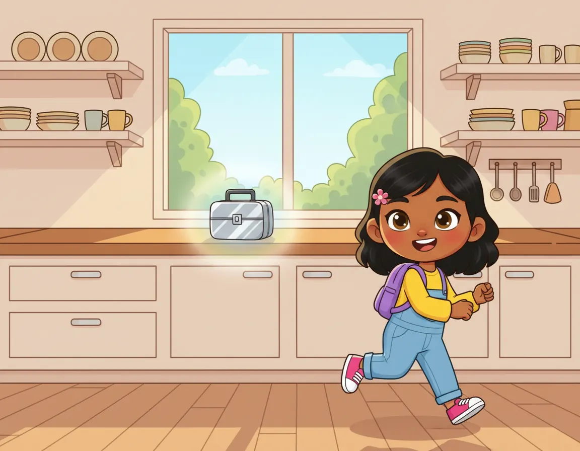 Maya's Marvelous Lunchbox, illustration for page 2