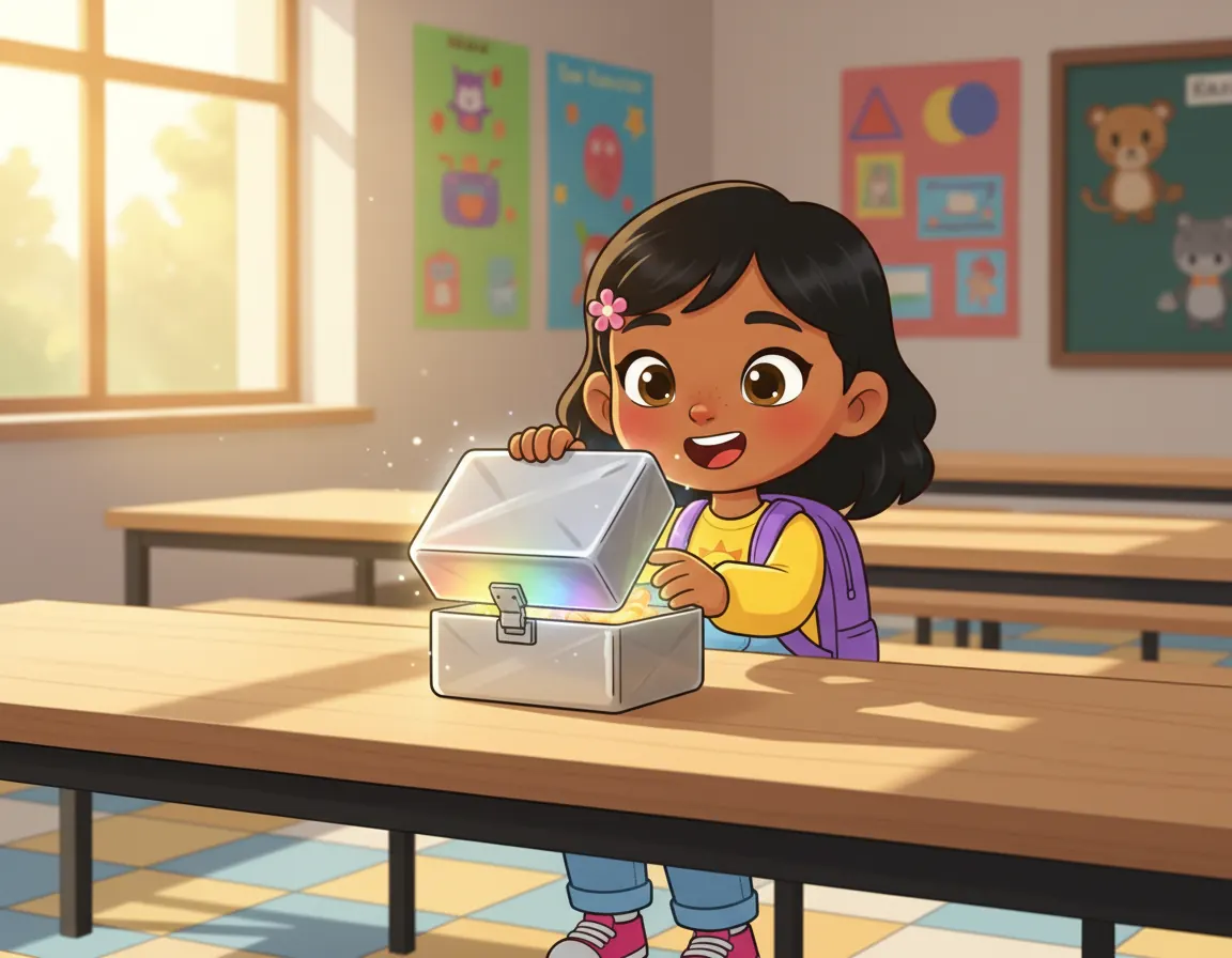 Maya's Marvelous Lunchbox, illustration for page 3