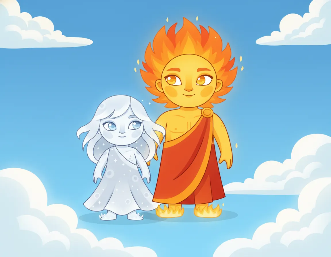 The Moon's Sunny Visit, illustration for page 10
